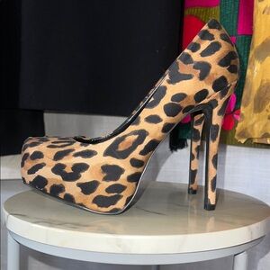 Leopard Print Platform Heels